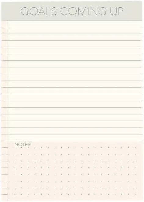 Vissevasse Goals Coming Up A6 Notepad, Pink