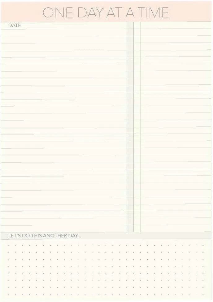 Vissevasse One Day At A Time A5 Notepad, White