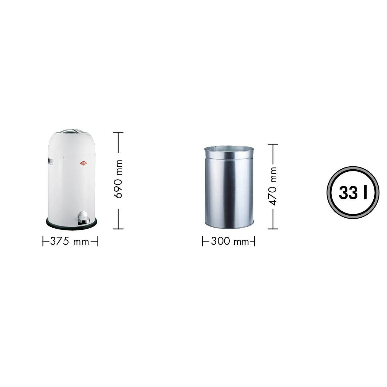 Wesco Kickmaster 33 Litres, Graphite Matt