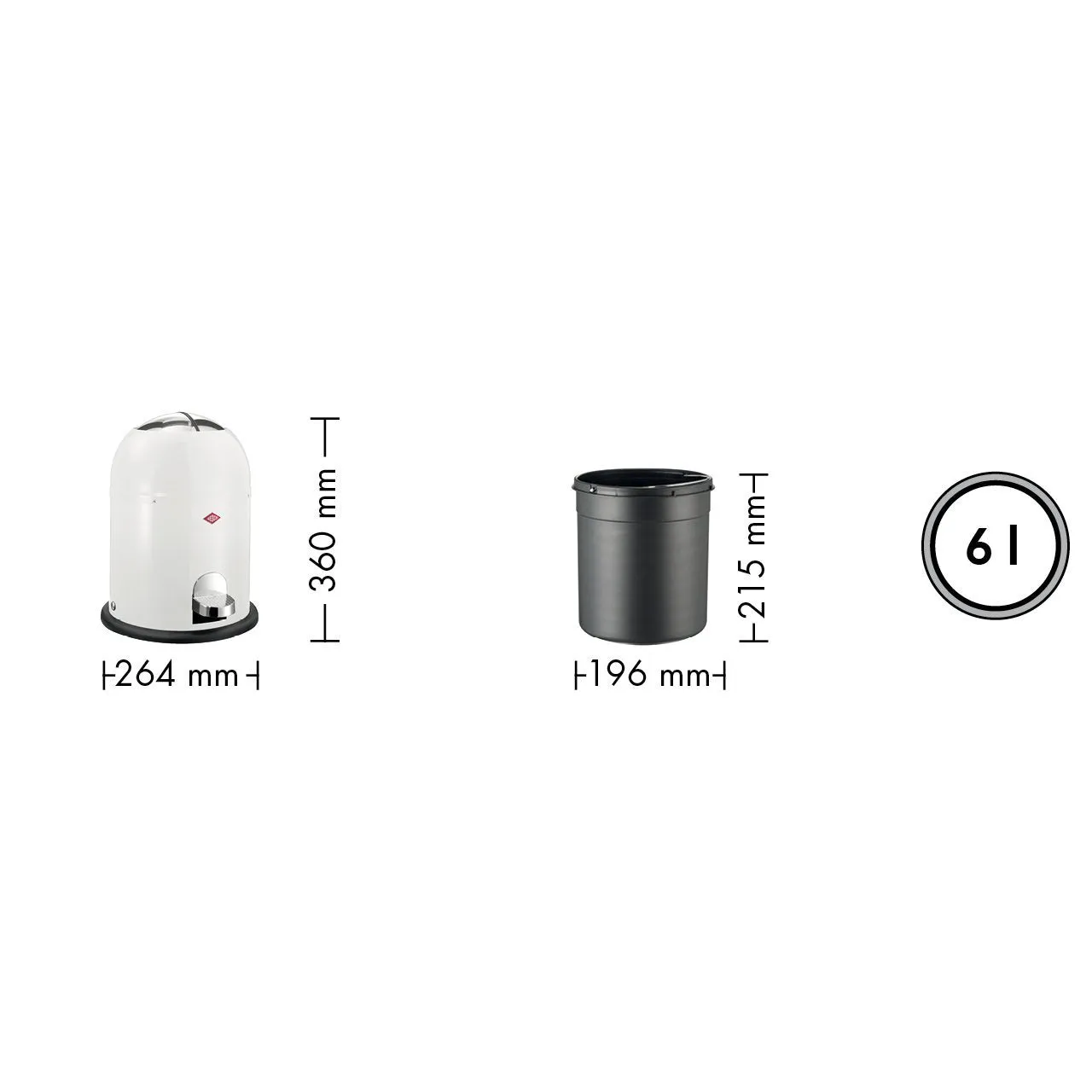 Wesco Mini Master 6 Litres, Cool Grey Matt