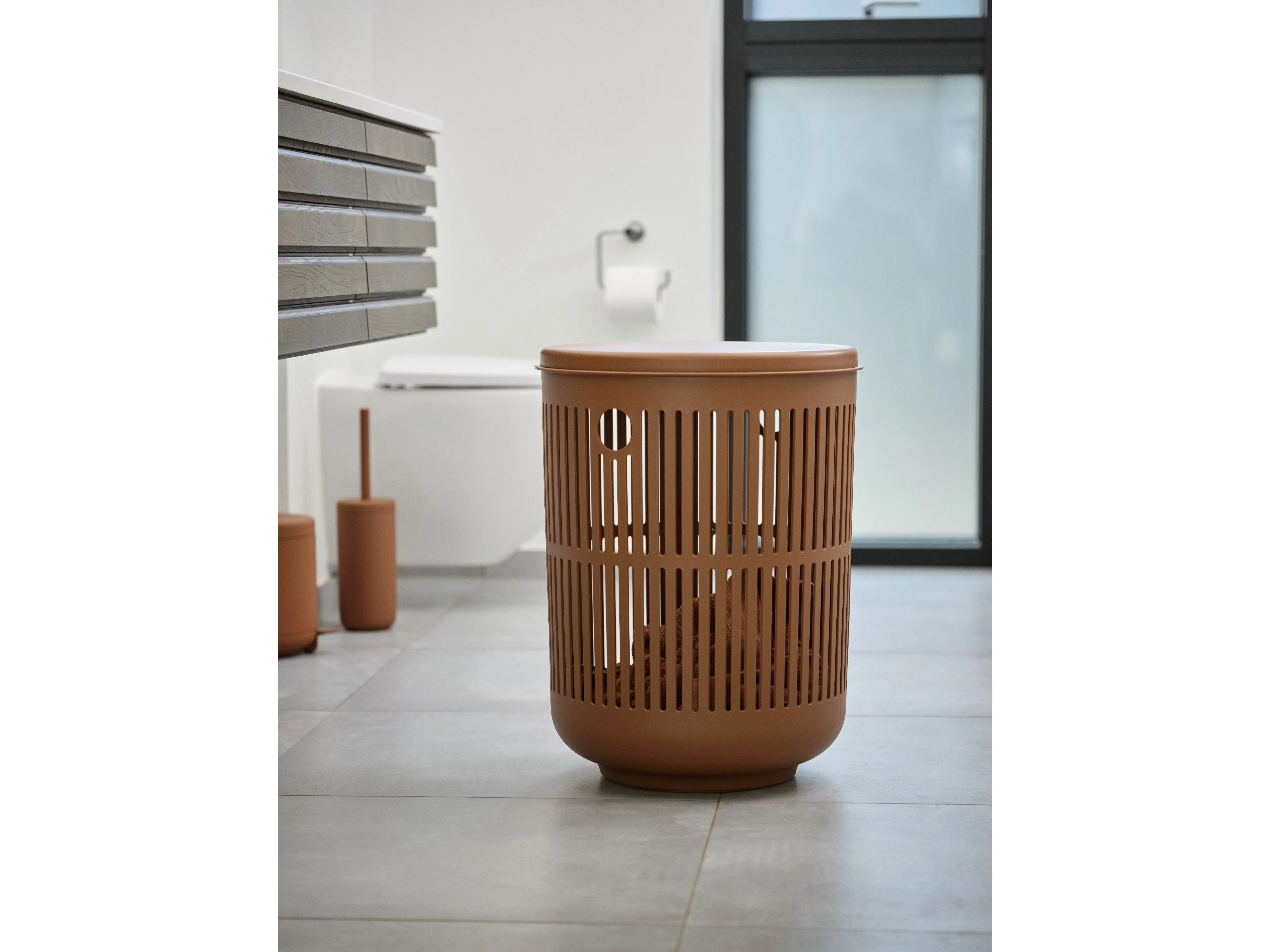 Zone Denmark Ume Laundry Basket 60 Liter, Terracotta